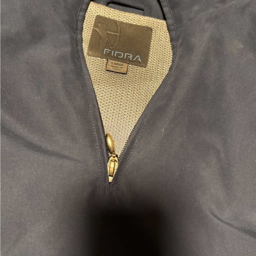 Fidra Men’s Navy Blue 1/4 Zip Pull Over  DGA Golf Size Large